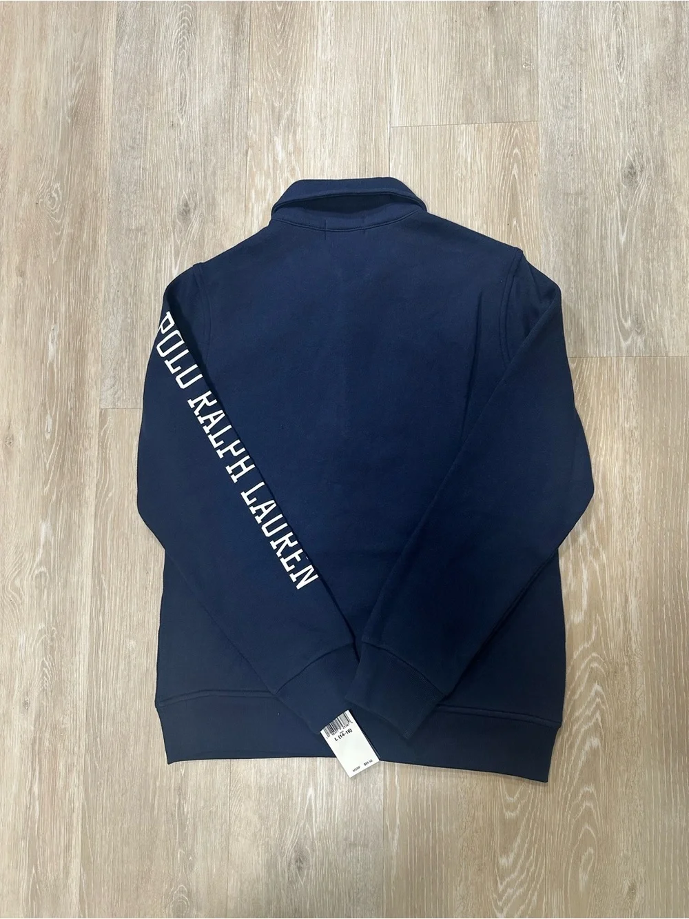 Polo Ralph Lauren Boys Logo Fleece Collared Sweatshirt Quarter Zip Pullover, L